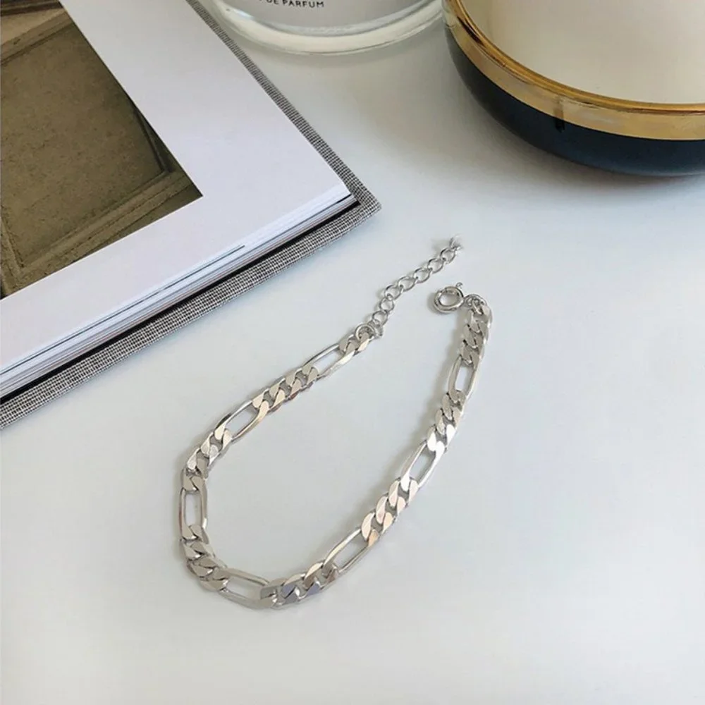 #NEW 925 Sterling Silver Link Chain Bracelet